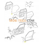 Jeu de joints de porte joints avant arrière adaptable pour Mercedes W123 berline berline