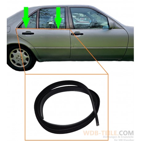 Sealing rail window shaft scraper bristles sealing side window fits Mercedes W140 C140 S SE SEL CL S-Class