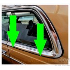 Rain strip drip strip rubber on trim strip chrome strip driver's side left on rear pillar W123 C123 Coupé CE CD