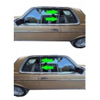 Satz vertikale Dichtung Abdichtung Fondfenster passend für Mercedes W123 C123 CE CD Coupé A1236730024 